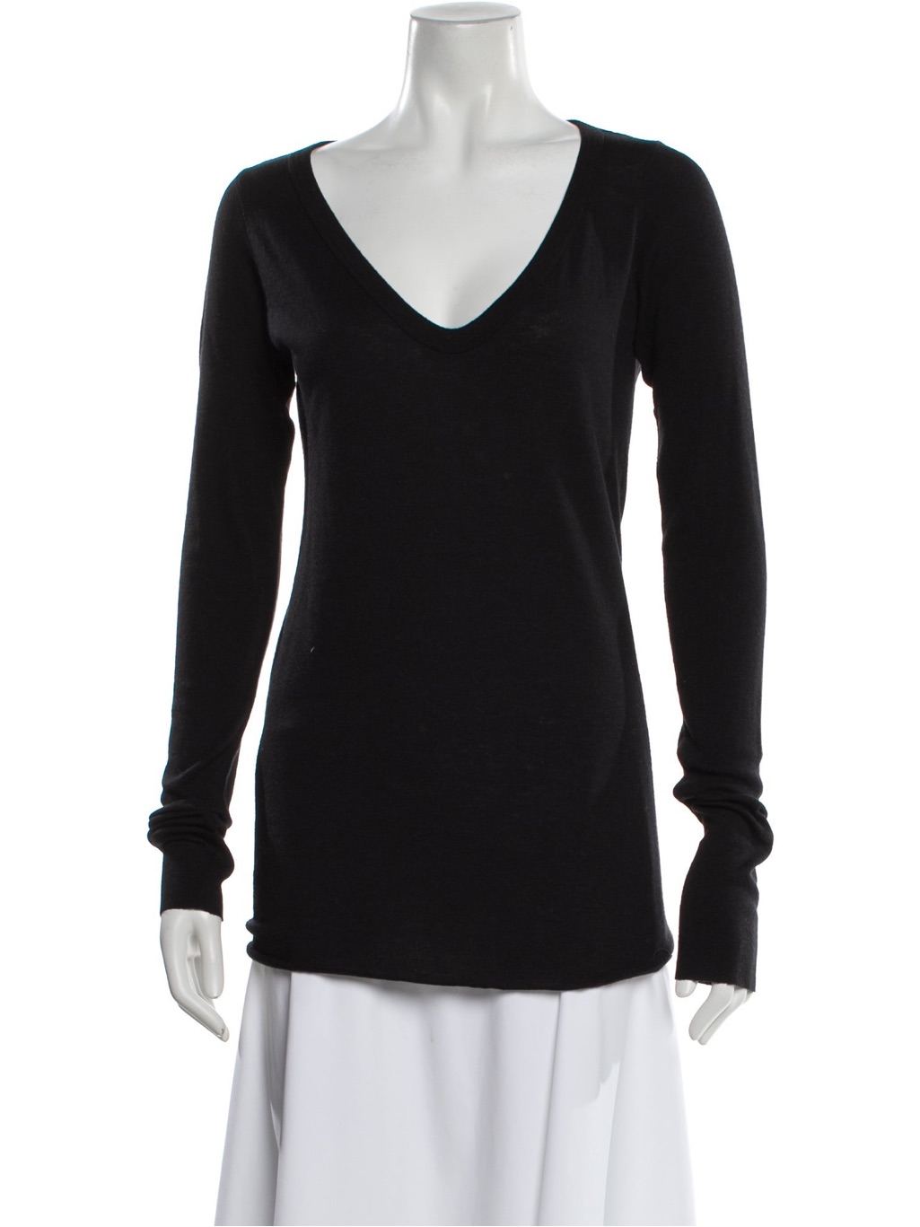 Rick Owen’s Lilies V-Neck Long Sleeve Top